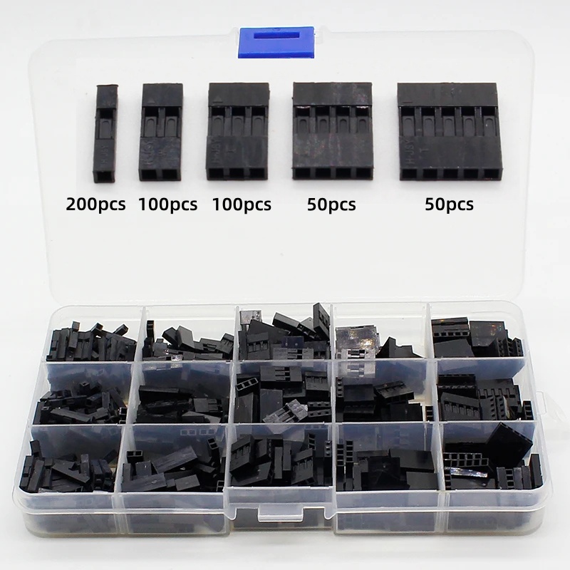 Jumper Wire Kit - 500pcs With Box 2.54mm Pitch 1P/2P/3P/4P/5Pin