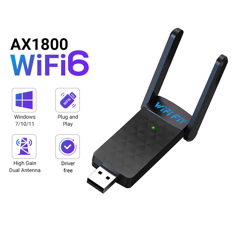 1800Mbps WiFi 6 USB Adapter 5G - огляд і ціна Antenna 2.4Ghz