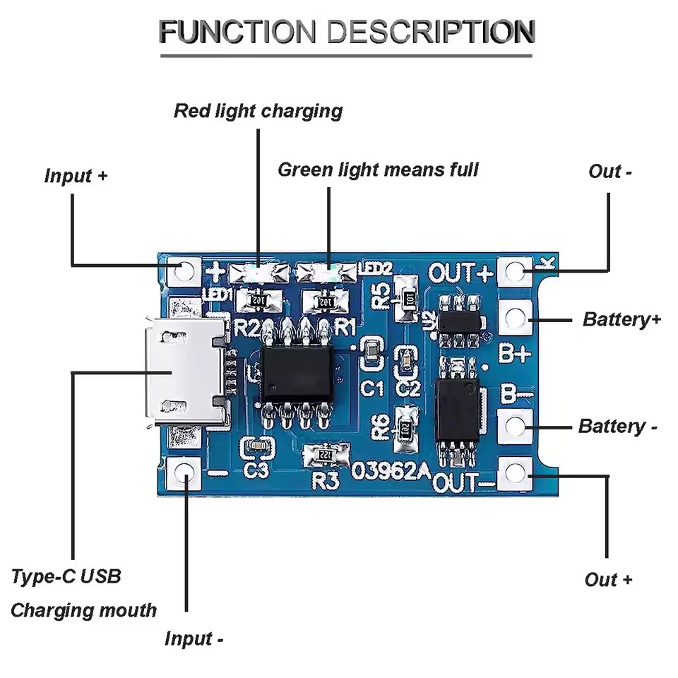 1-20Pcs Type-C/Micro/Mini USB  - огляд і ціна Li Ion Charger Module